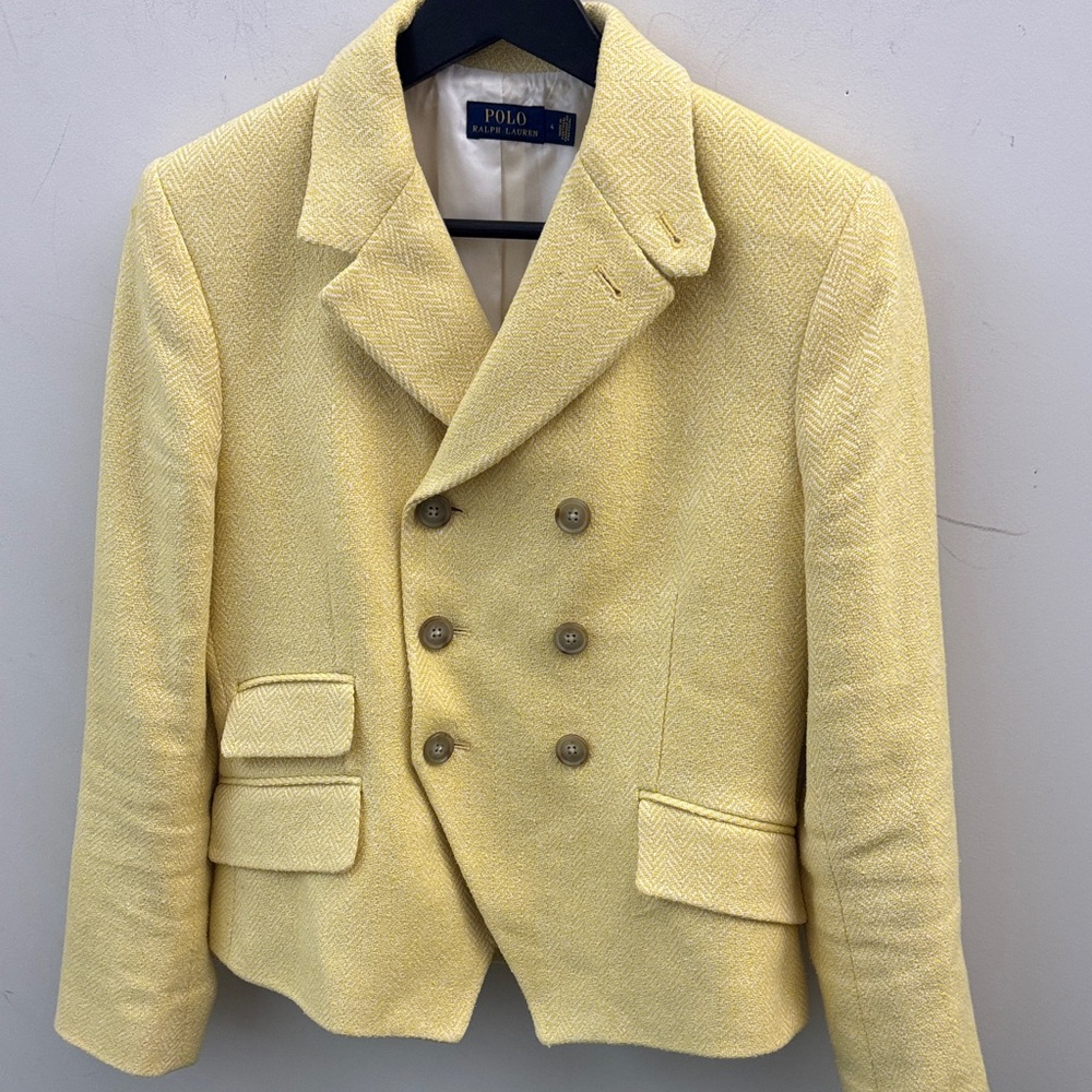 Polo by Ralph Lauren Yellow Double-Breasted Blazer